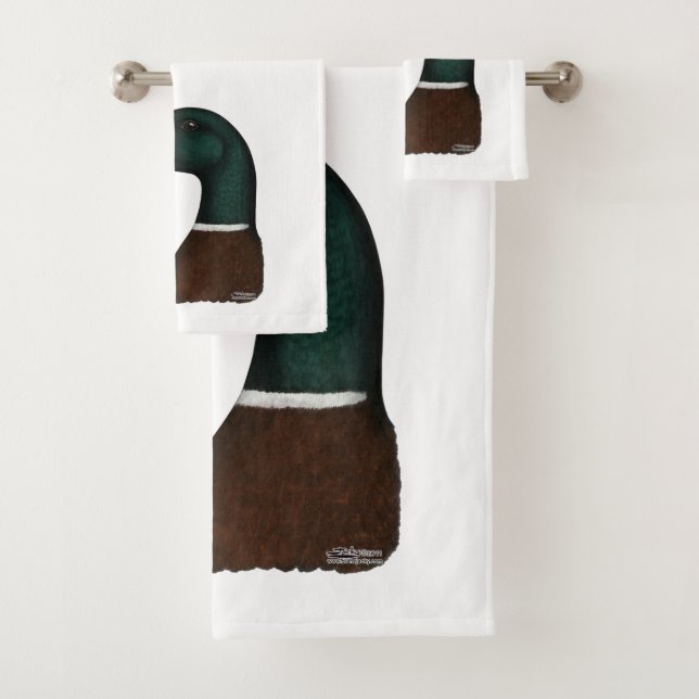 Conjunto De Toalhas Cabeça de Drake do pato selvagem (Insitu)