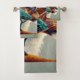 Conjunto De Toalhas Cabeça do Leão Safari Africano