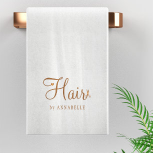 Conjunto De Toalhas Cabelo estilista nome elegante dourado