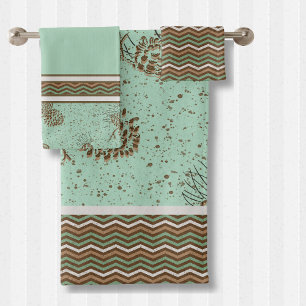 Conjunto De Toalhas Cabina Pineges e Dissipadores Chevron Distintas