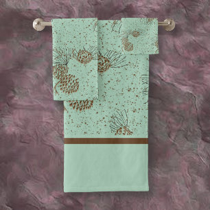 Conjunto De Toalhas Cabine Pinecones