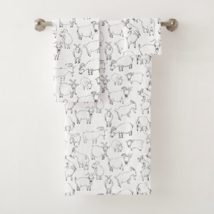 Conjunto De Toalhas Cabras que jogam - transparentes