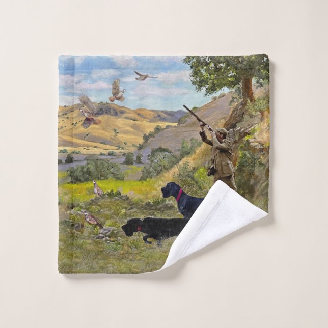 Conjunto De Toalhas Caça ao Chukar Partridge (Pano de lavar)