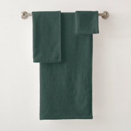 Conjunto De Toalhas Caça Verde Cor Sólida