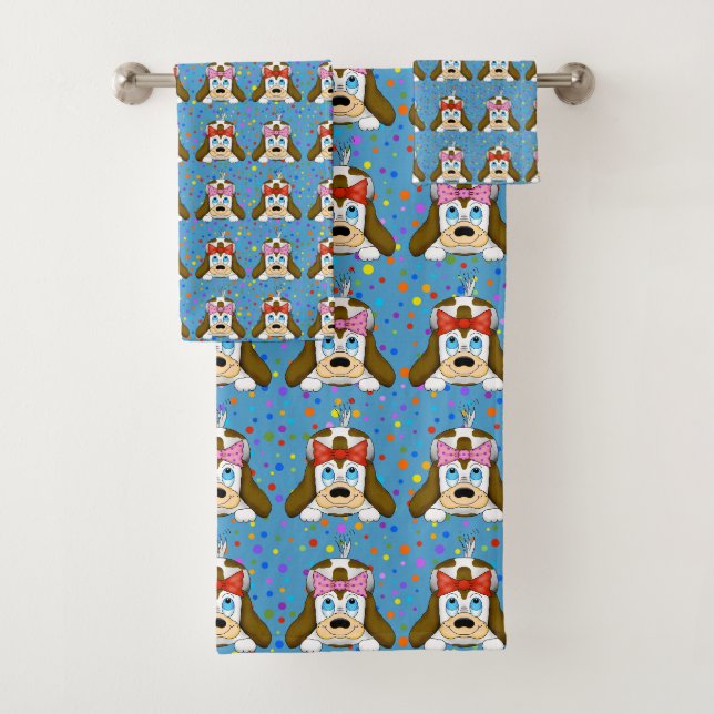 Conjunto De Toalhas Cachorrinho Fofo (Insitu)