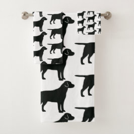 Conjunto De Toalhas Cachorro Preto