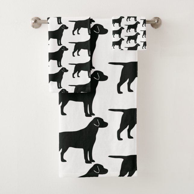 Conjunto De Toalhas Cachorro Preto (Insitu)