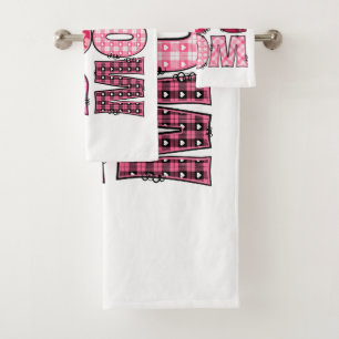 Conjunto De Toalhas Cachorro Rosa Mamãe Diversão Design para Pet Lover