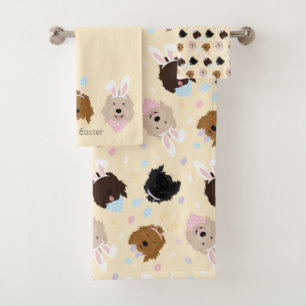 Conjunto De Toalhas Cachorros de Goldendoodle felz pascoa