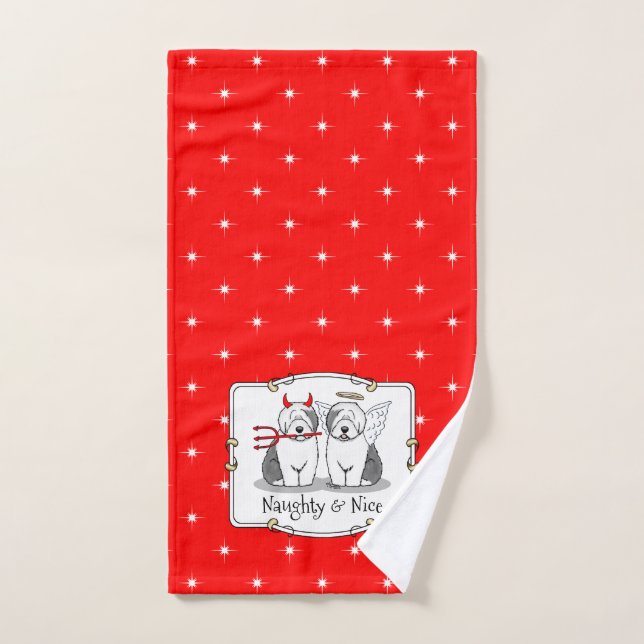 Conjunto De Toalhas Cães de Ovelhas e Velhas Cães de Ovelhas Inglês (C (Toalha de mão)