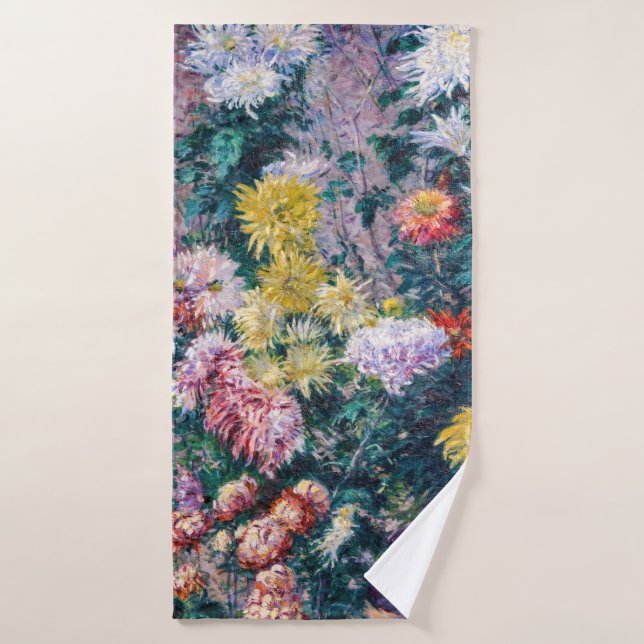 Conjunto De Toalhas Caillebotte - Crisântemos brancos e amarelos (Toalha de Banho)