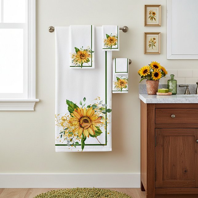 Conjunto De Toalhas Cais de girassol e de libélula (Criador carregado)