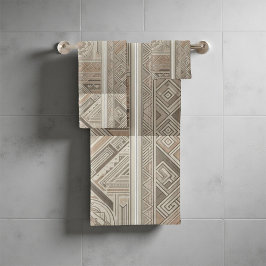 Conjunto De Toalhas Caleidoscópio geométrico Legal Terra