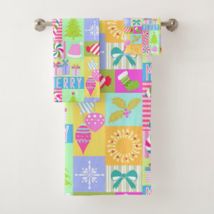 Conjunto De Toalhas Calendário Antecipado de Natal