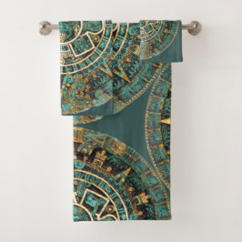 Conjunto De Toalhas Calendário maia