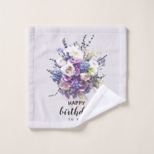 Conjunto De Toalhas Caligrafia personalizada do aniversário do buqu