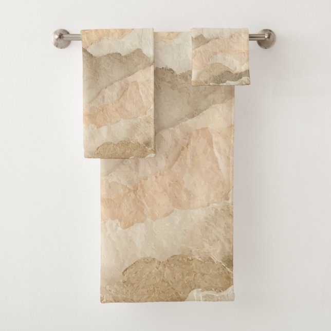 Conjunto De Toalhas Camadas Ripadas Orgânicas Naturais Texturadas (Insitu)