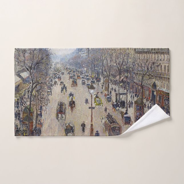 Conjunto De Toalhas Camille Pissarro - Boulevard Montmartre, manhã (Toalha de mão)
