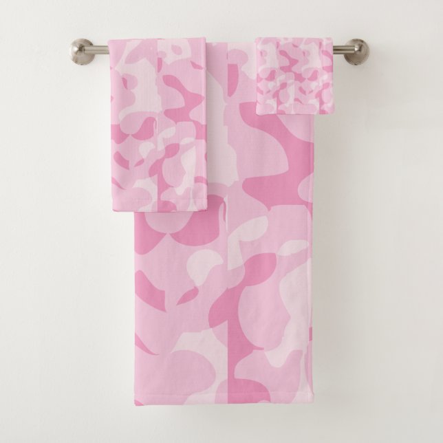Conjunto De Toalhas Camo rosa (Insitu)
