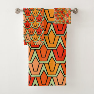 Conjunto De Toalhas Campo de Tulip Laranja