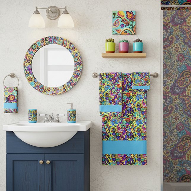 Conjunto De Toalhas Campo floral brilhante (Criador carregado)