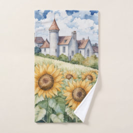 Conjunto De Toalhas Campo Francês com Girassóis