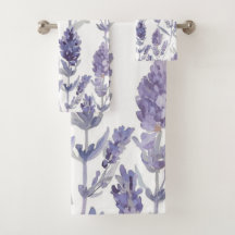 Campos de Lavanda | Padrão de Flor de Aquarela Rox