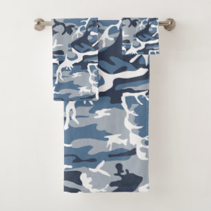 Conjunto De Toalhas Camuflagem Azul da Neve de inverno, Militar, Exérc