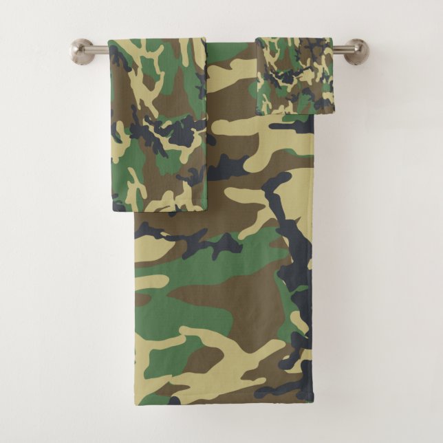 Conjunto De Toalhas Camuflagem das florestas Gift-do-mar  (Insitu)