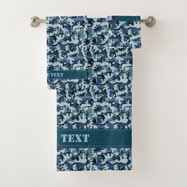 Conjunto De Toalhas Camuflagem do marinho (Insitu)