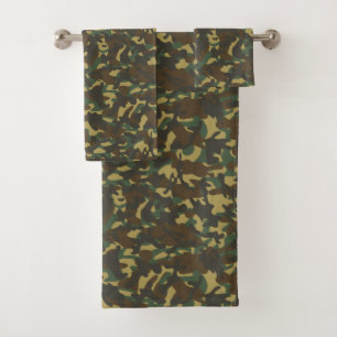 Conjunto De Toalhas Camuflagem Florestal