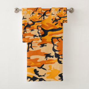 Conjunto De Toalhas Camuflagem Laranja, Militar, Exército