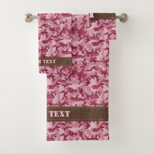 Conjunto De Toalhas Camuflagem rosa