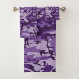 Conjunto De Toalhas Camuflagem Roxa, Militares, Exército