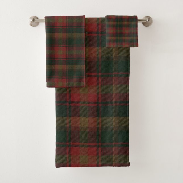 Conjunto De Toalhas Canadense Maple Leaf Tartan (Insitu)