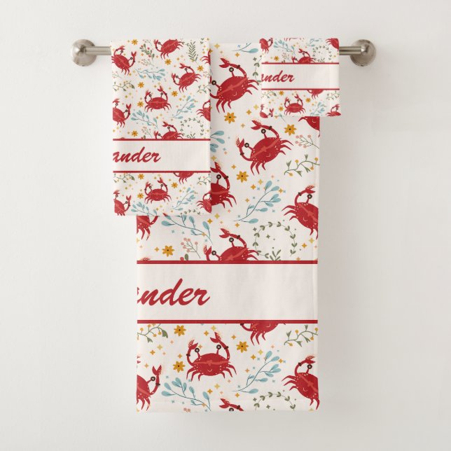 Conjunto De Toalhas Cancer Baby | Cuddles gentis para seu caranguejo (Insitu)