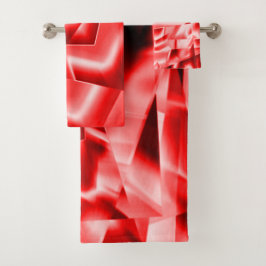 Conjunto De Toalhas Canto dos quadrados inclinados, vermelhos a esbran