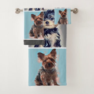 Conjunto De Toalhas Cão Yorkie Yorkshire