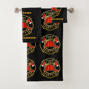 Conjunto De Toalhas Capacete de combate a incêndios