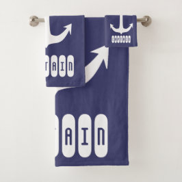 Conjunto De Toalhas Capitão Anchor Sea Ocean Navegação