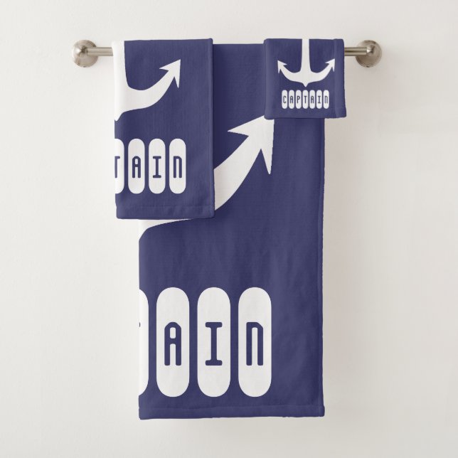 Conjunto De Toalhas Capitão Anchor Sea Ocean Navegação (Insitu)
