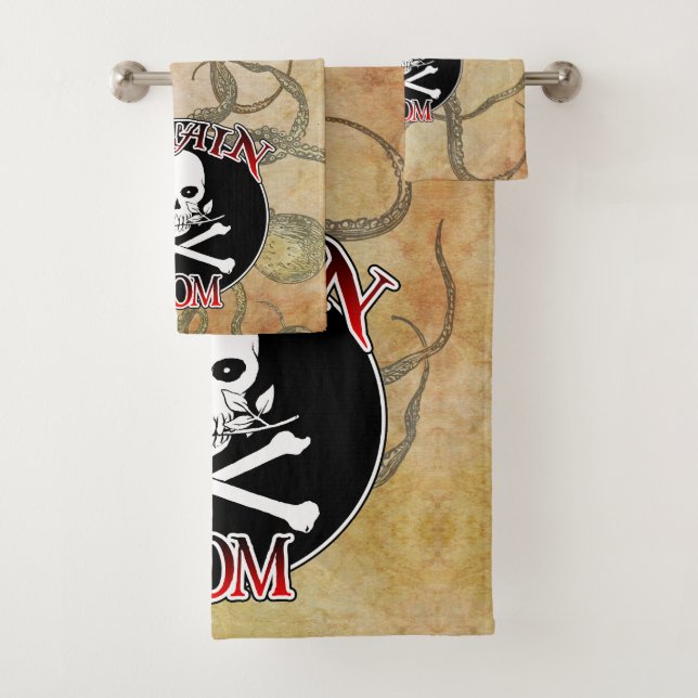 Conjunto De Toalhas Capitão Mãe - Embalada por Deep (Insitu)