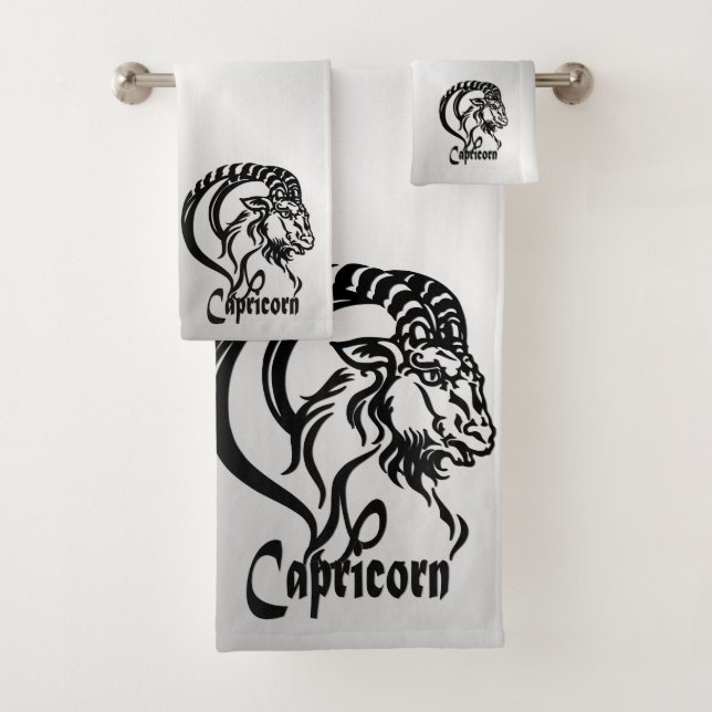 Conjunto De Toalhas Capricórnio o Bode Marinho Zodíaco (Insitu)