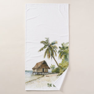Conjunto De Toalhas Captivando Cena de Praia da Casa Aquecida