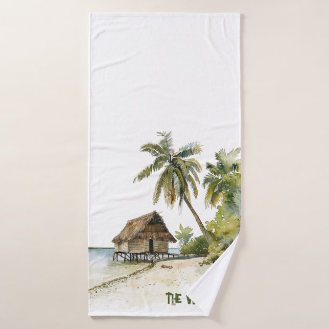 Conjunto De Toalhas Captivando Cena de Praia da Casa Aquecida (Toalha de Banho)