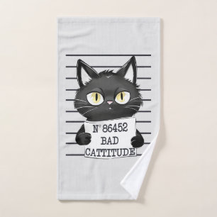 Conjunto De Toalhas Captura Má - Captura de Gato Negro