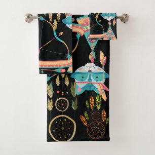 Conjunto De Toalhas Capturas de Sonho Coloridas