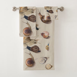 Conjunto De Toalhas Caracóis de Gastropodo de Pet de Slug de Jardim da