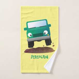 Conjunto De Toalhas Caricatura de veículos todo-o-terreno 4X4