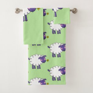 Conjunto De Toalhas carneiros bonitos